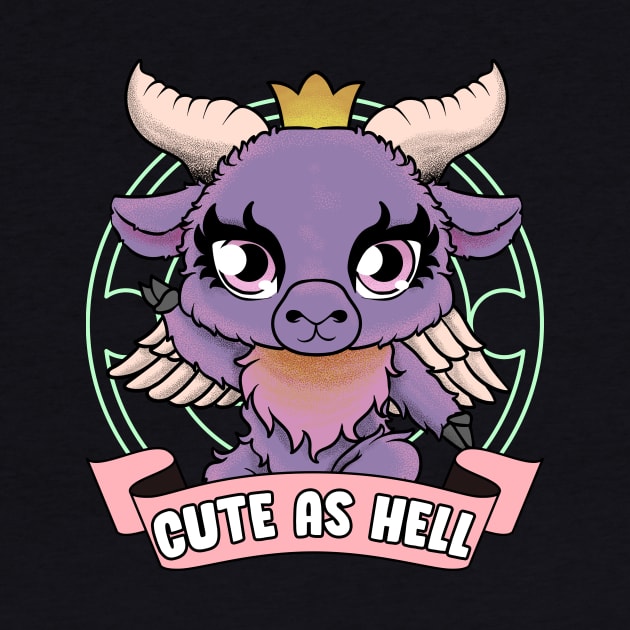 Cute As Hell Kawaii Baphomet Anime Goth Pun by theperfectpresents